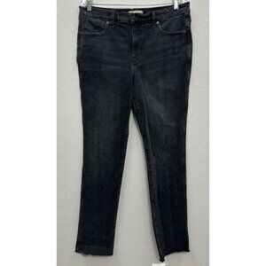 Madewell jeans 31 Tall High Rise Straight Stovepipe Dark Wash Black 33x32